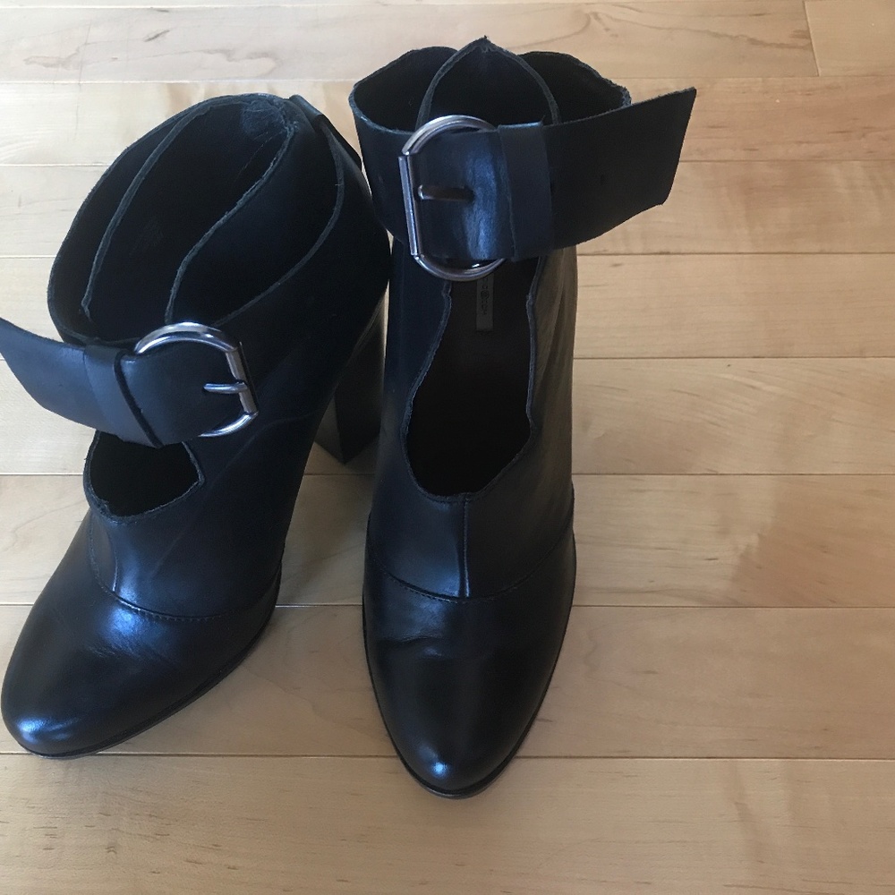 Leather Black Max Studio shoes boot